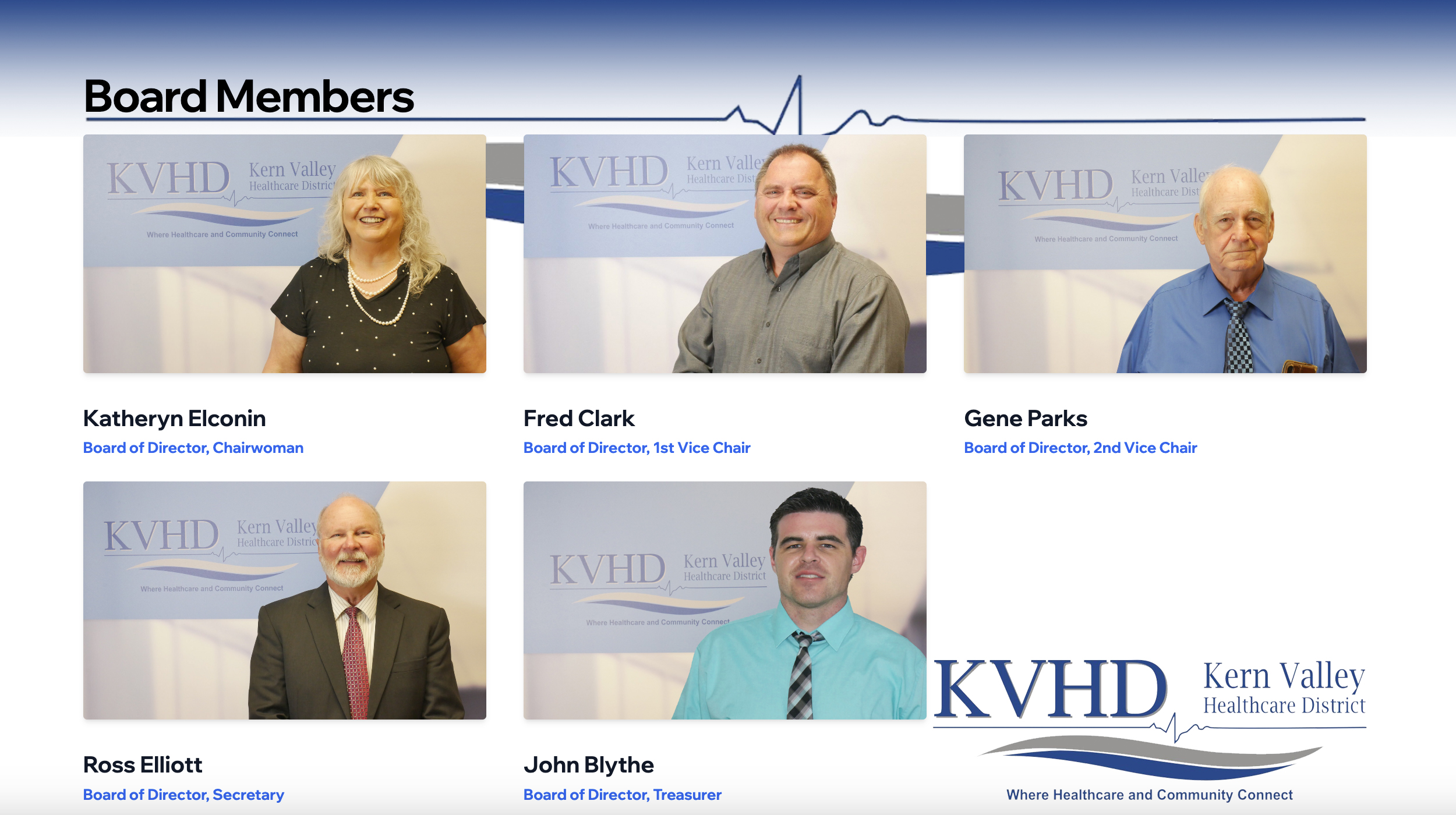 KVHD 2024 Board Members at Kern Valley Health District