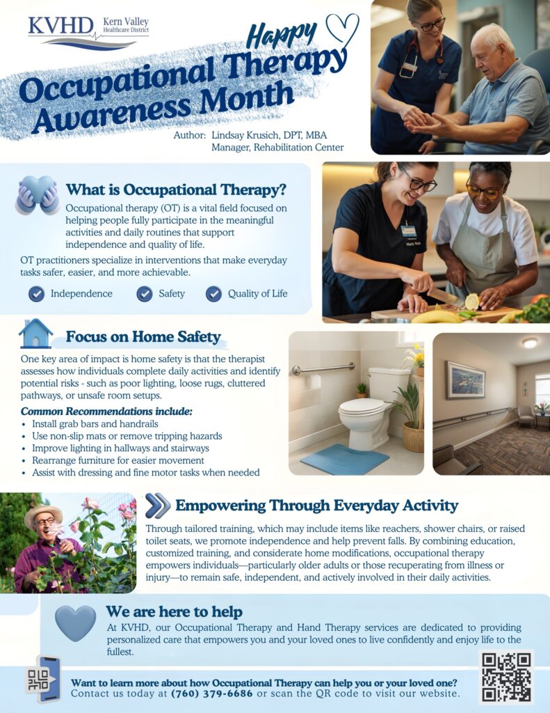 OT Awareness Month at Kern Valley Health District